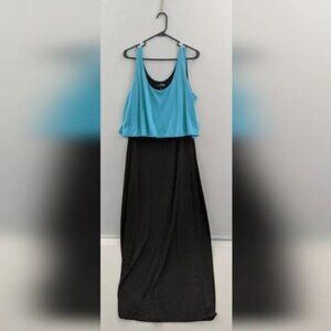 The limited  blue and black maxi dress Women's Large